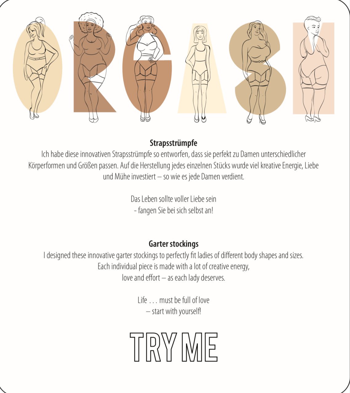 Camel Garter Stockings – Classic & Comfortable - luxury by Orgasm Fashion, designed in Germany