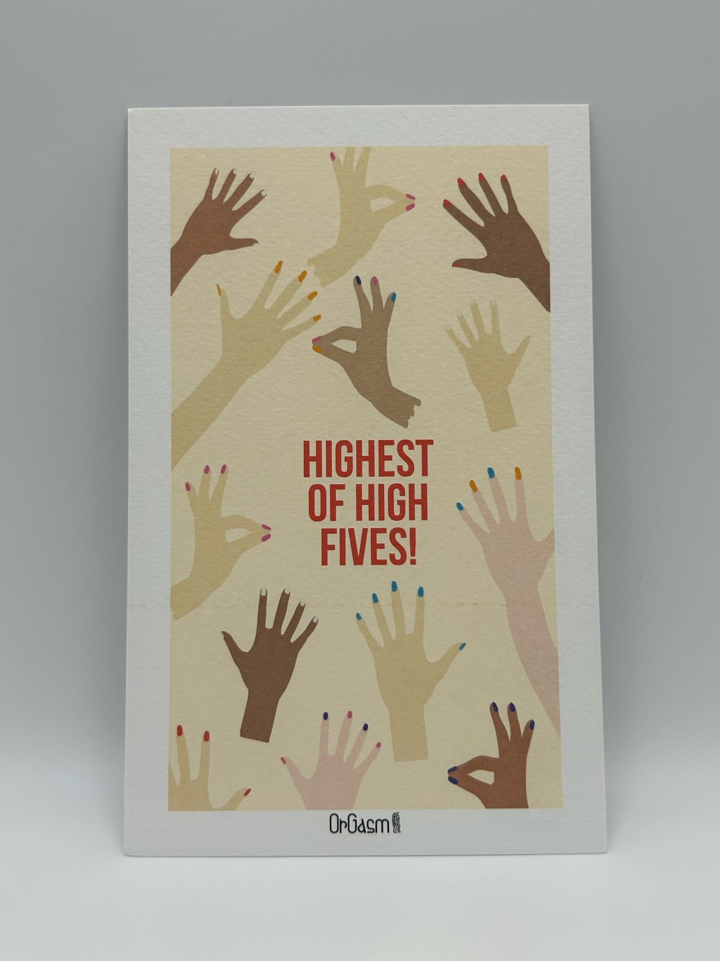 Greeting Card Highest of High Fives! – Chic Stockings - Inspired Design - luxury by Orgasm Fashion, designed in Germany