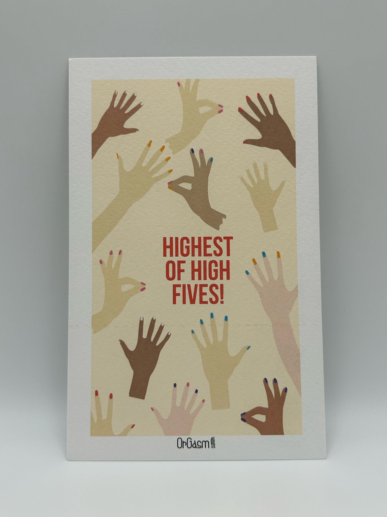 Greeting Card Highest of High Fives! – Chic Stockings - Inspired Design - luxury by Orgasm Fashion, designed in Germany