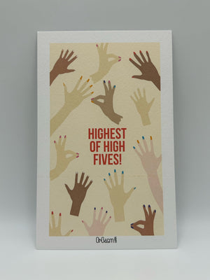 Greeting Card Highest of High Fives! – Chic Stockings - Inspired Design - luxury by Orgasm Fashion, designed in Germany