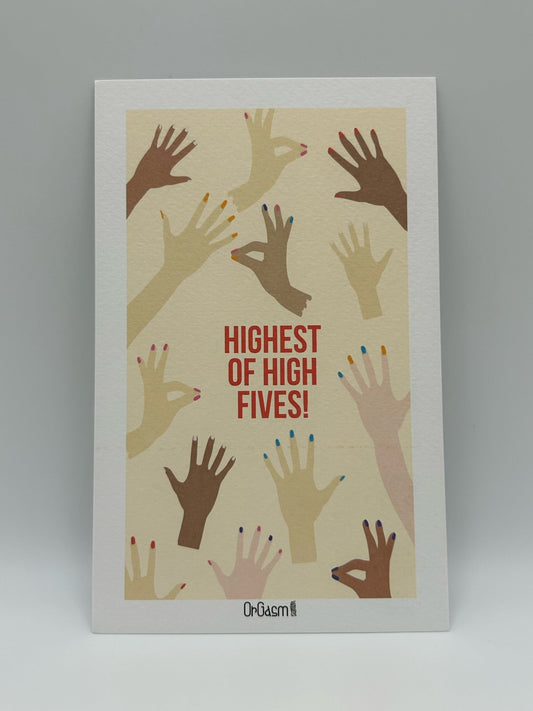 Greeting Card Highest of High Fives! – Chic Stockings - Inspired Design - luxury by Orgasm Fashion, designed in Germany