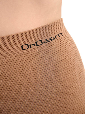 Massage Seamless Leggings Mocha Mousse - luxury by Orgasm Fashion, designed in Germany
