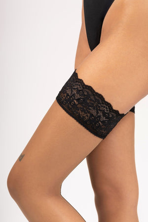 Stay - Up Stockings with Lace – Back Seam Contrast - luxury by Orgasm Fashion, designed in Germany